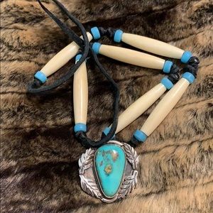 🩵🩶 Vintage turquoise stone sterling silver. #A313